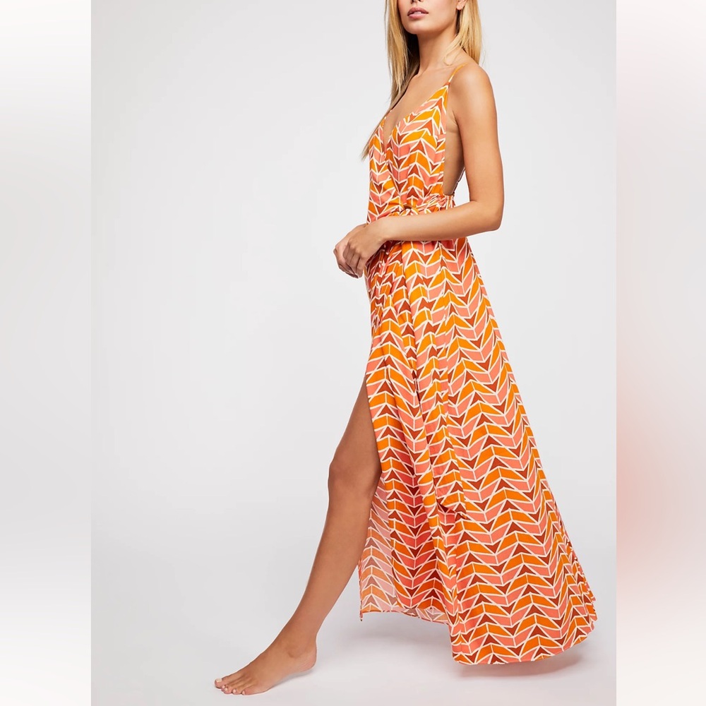 NEW Free People Siren Wrap Maxi Dress